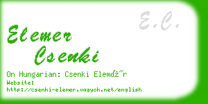elemer csenki business card